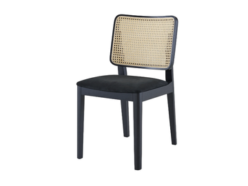 TAMBOUR - Ash and rattan chair with integrated cushion by Ligne Roset - view 2